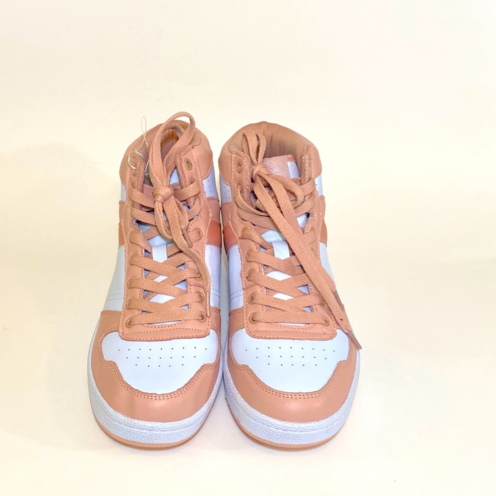 Beautiful Pink and White City Wings Pony Sneakers.